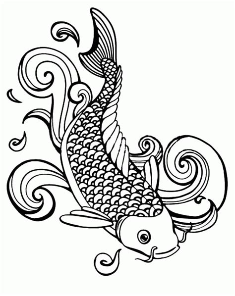 japanese koi fish coloring page clip art library