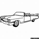 Cadillac 1959 Eldorado Coloring Car Pages Biarritz Thecolor sketch template
