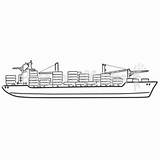 Ship Outline Drawing Container Clipart Boat Clip Freight Presentation Drawings Paintingvalley Presentermedia sketch template