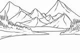 Mountain Coloring Pages Printable Huge Kids sketch template