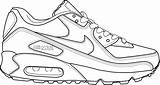 Coloring Nike Sneakers Coloringhome Shoe Sheet Pages Air Sheets Max Jordan Shoes Jordans sketch template