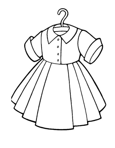 girls dresses coloring pages