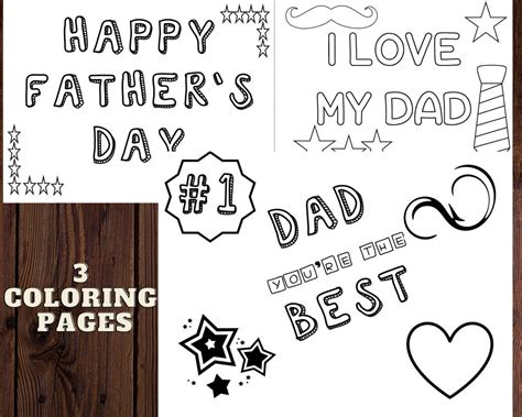 printable fathers day coloring pages  dad gift  etsy sweden