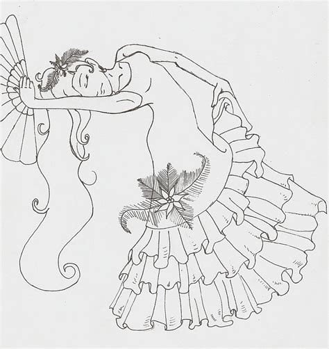 flamenco dancer coloring coloring pages