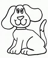 Dog Easy Draw Kids Coloring Pages Simple Clipart Printable sketch template
