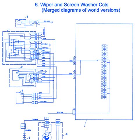 fiat tempra  washer electrical circuit wiring diagram carfusebox