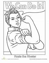 Riveter Feminist Obama Huffingtonpost Empowerment Coloringsheets Rosi Druckbare Feiern Leerlo sketch template
