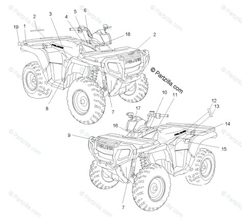 polaris atv  oem parts diagram  decals amh  options partzillacom