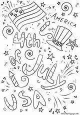 July Coloring 4th Pages Printable Doodle Lena London Color Print Book Drawing Info Crafts sketch template
