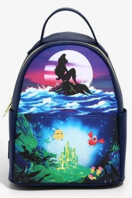 disney princess loungefly ariel  mermaid silhouette mini backpack