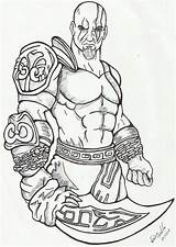 Desenhos Kratos Colorir Desenhar Dibujo Wesley Coloringcity Dragon Marã Goku Riyadi Janey Deus sketch template