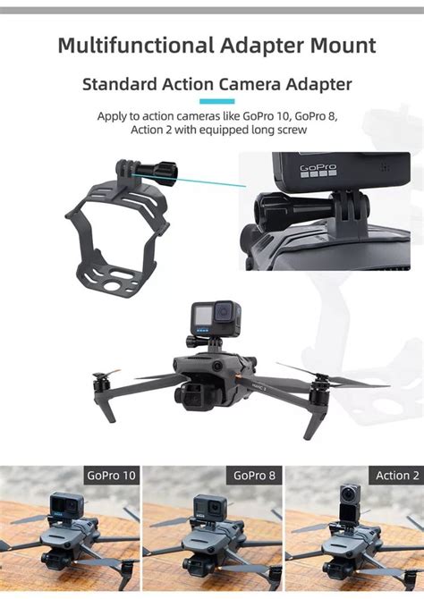 dji mavic drone accessories action camera mount holder  mount goproinsatosmo pocket