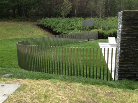 edelstahl zaun sehr attraktives modell im garten