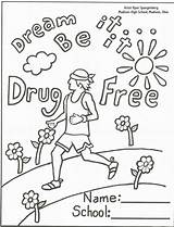 Red Coloring Drugs Pages Say Ribbon Week Anti Drug Color Just Sheets Printable Smoking Recovery Drawing Kids Clipart Activities Colouring sketch template
