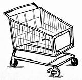 Cart Coloring Shopping Store Drawing Mopping Floors Furniture Reference sketch template