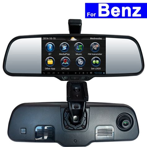 android car rear view mirror dvr gps bluetooth wifi  mercedes benz