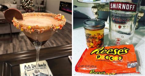 ‘drunken Peanut Butter Cup Cocktail’ Uses Vodka Infused Reese’s Pieces