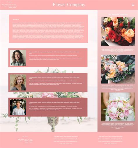 flower shop website design  behance
