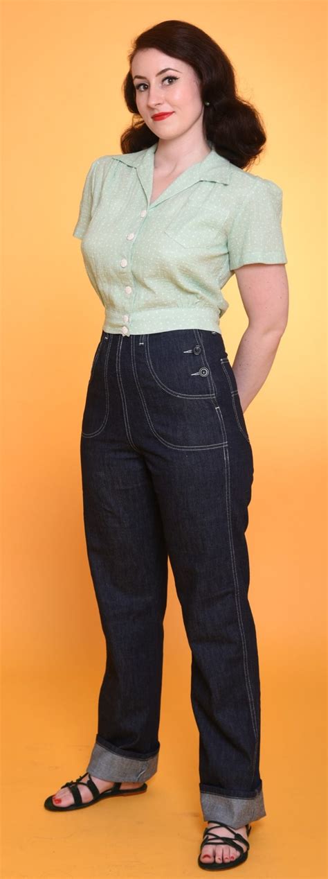 1950s button jeans freddies of pinewood