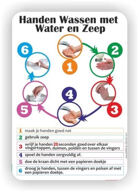 handen wassen met zeep water instructies jerma allerhandestickers