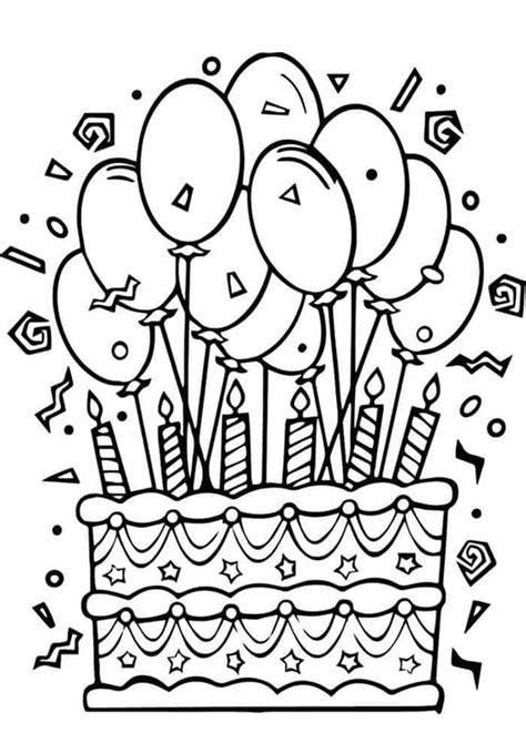 birthday coloring pages printable