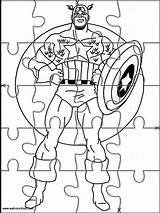 Rompecabezas Captain Puzzles Recortables Piezas Quebra América Superheroes Jigsaw Websincloud Imprimibles Recortar Colorir Educativas Dinamicas Bíblicas Sobres Juegos Capitán sketch template