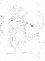 Pages Coloring Anime Couples Emo Couple Getcolorings Getdrawings sketch template