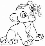 Lion Coloring Pages Cute King Printable Colouring Kids Baby Library Clipart sketch template
