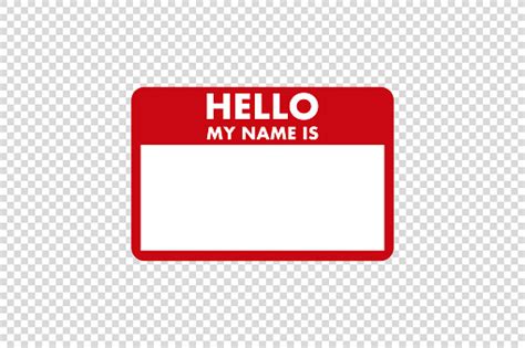 Hello My Name Is Sticker Tag Vector Stock Illustration Download Image