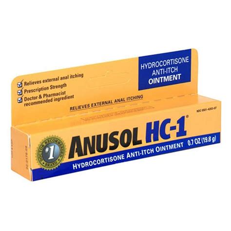 Anusol Hc 1 Hydrocortisone Anti Itch Ointment 0 7 Ounce