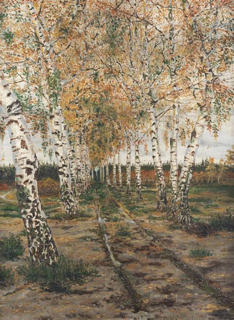 bonhams ilya semenovich ostroukhov russian 1858 1929 silver birches