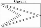 Guyana Flag Coloring Flags South America Pages sketch template