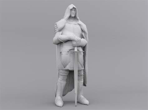 warrior statue  model turbosquid