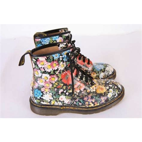 floral  marten boots dr martens flower boot size uk  eu    polyvore featuring