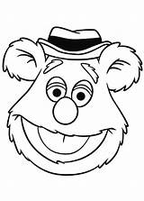 Fozzie Bear Coloring Muppets Pages Muppet Drawing Colouring Show Head Kids Choose Board sketch template