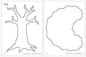 tree pattern tree templates templates printable  coloring pages