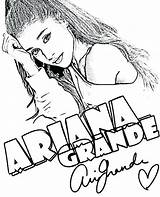 Ariana Grande Coloring Pages Perry Katy Outline Printable Drawing Celebrities Arianagrande Colouring Children Print Drawings Colorings Adult People Getcolorings Book sketch template