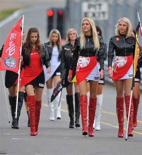 Czech Girls Umbrella Grid Girls Group At Moto Grad Prix In Brno