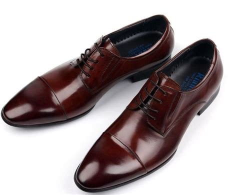 brand vintage classic mens formal shoes genuine leather brown black italian men business
