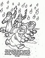 Gideon Midianites Gideons Torch Judges Getcolorings Ius Bacheca sketch template