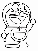 Waving Doraemon Character Archziner sketch template