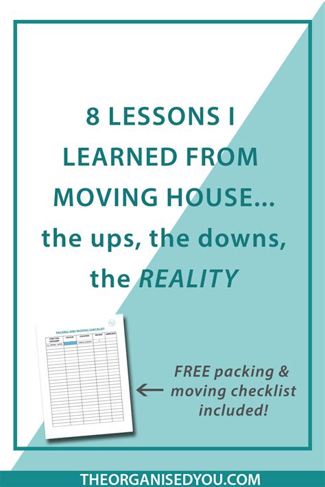 lessons  learned  moving house  ups  downs  reality blog home organisation