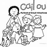 Coloring Caillou Adventures Great Book Wecoloringpage sketch template