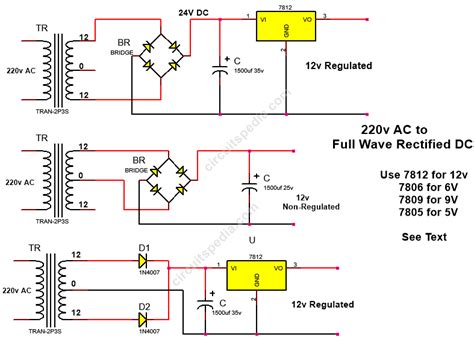 ac  vv dc regulated power dc converter bridge rectifier