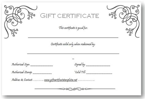 art business gift certificate template gift certificate template word