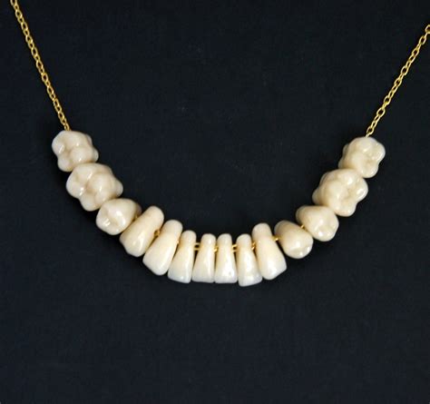 order human teeth tooth necklace pendant gold sterling