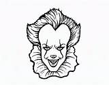 Pennywise Colouring sketch template