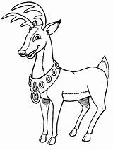 Reindeer Coloring Christmas Pages Coloringpages1001 Printable sketch template