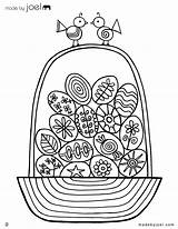 Easter Coloring Basket Egg Pages Sheet Drawing Made Joel Empty Colouring Sheets Eggs Clipart Print Collection Drawings Popular Para Below sketch template