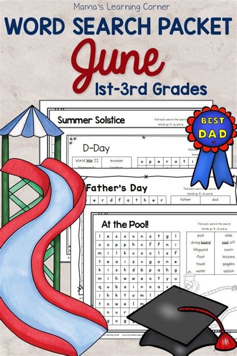 june word search packet mamas learning corner